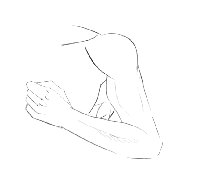 腕曲げる手描きイラスト無料イラスト・フリー素材なら「イラストAC」