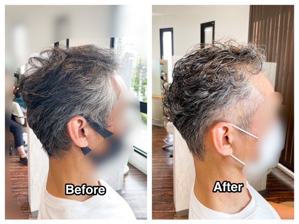 40代 白髪ぼかしはスモーキートパーズ♪ウルフパーマ継続中LEE