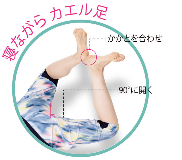 カエル足ダイエット 寝たままできるストレッチでお腹痩せと脚痩せと腰痛改善ができる