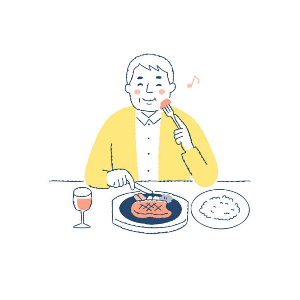 食事編 おじいちゃん＆おばあちゃん 無料イラスト素材Good