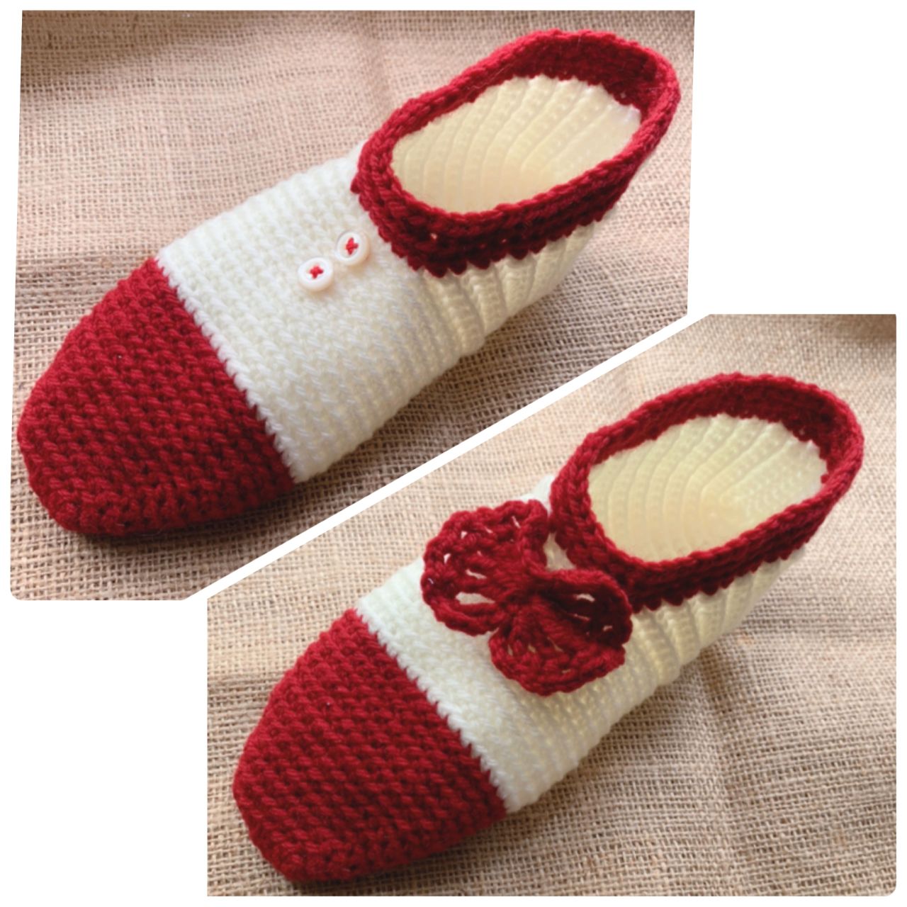 リーフ柄ルームシューズ作品レシピ手編みと手芸の情報サイト あむゆーず