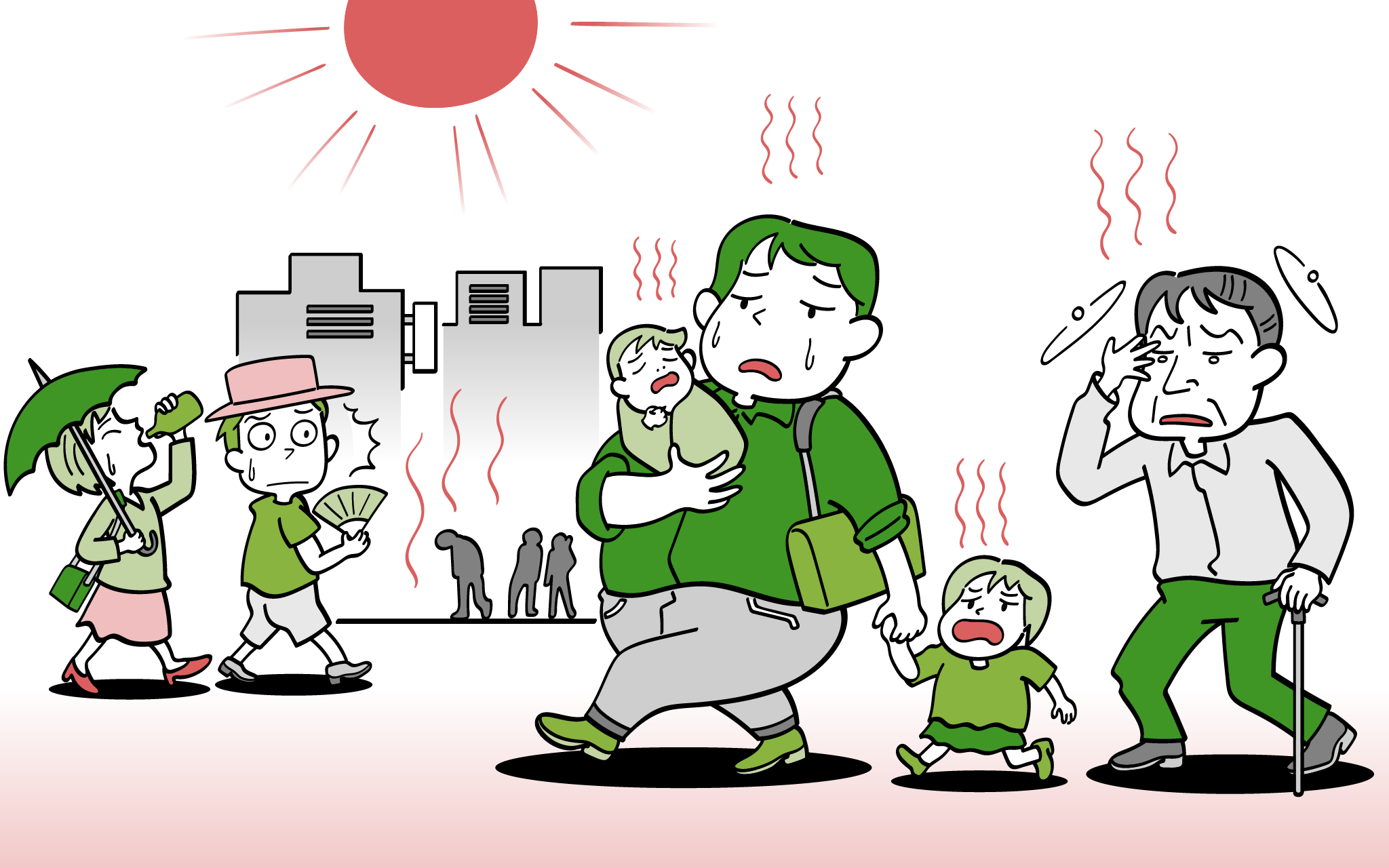 グリーンクロス マンガ標識 GEB-48 ストップ熱中症！症状と措置 1145170848 直送品- アスクル