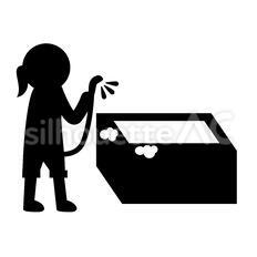 お風呂掃除のイラスト 女性- イラストくん