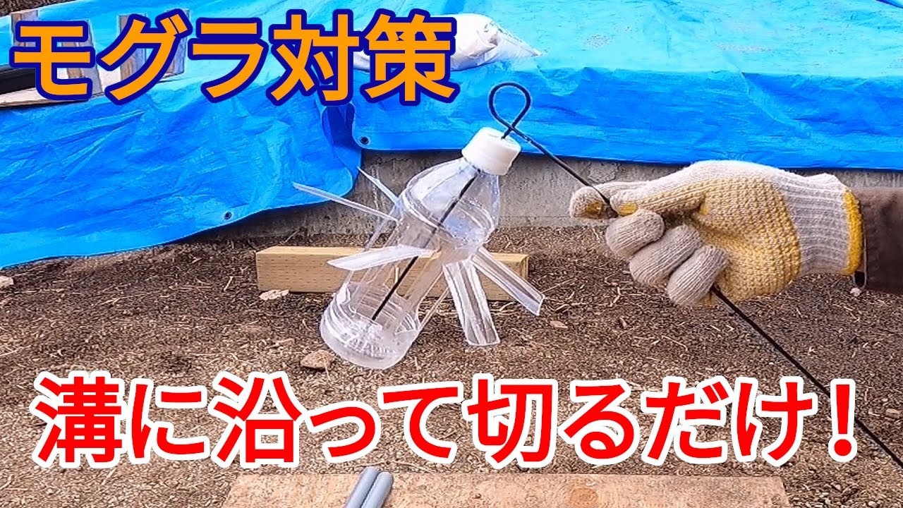 モグラよけに最適 Wペットボトル風車の作り方