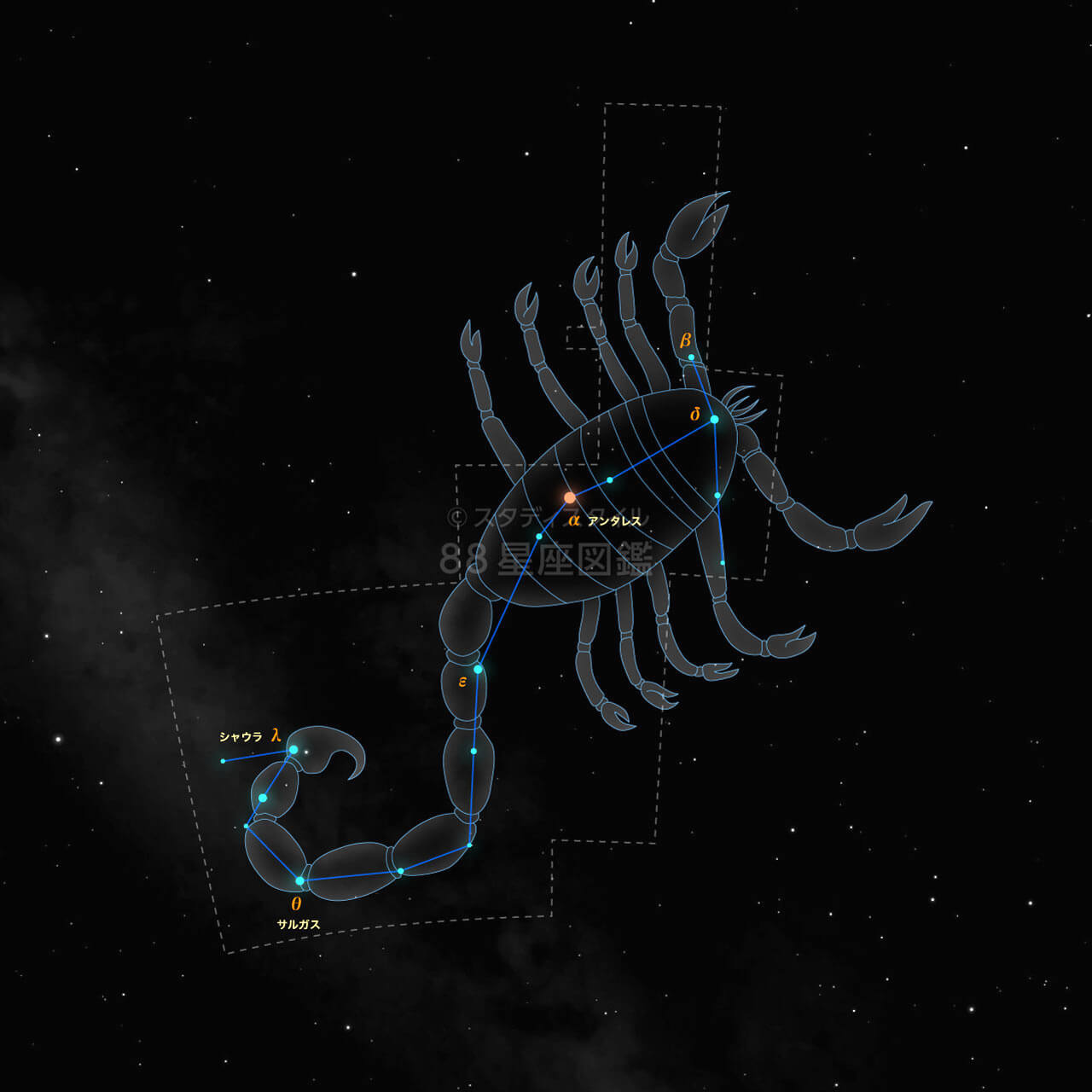 シャカシャカキーホルダー*・゜蠍座 星座チャーム✽さそり座 - メルカリ