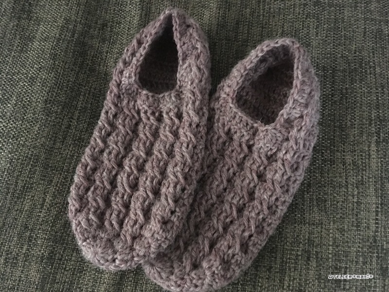 jasminestitchかぎ針編み リフ編みルームシューズ 室内履き靴下 코바늘 자스민스티치 실내화 룸슈즈 뜨기