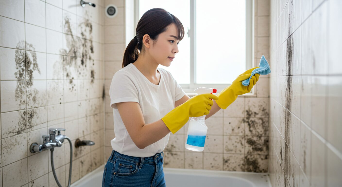お風呂のカビの掃除を重曹とクエン酸で落とす方法。家事オリーブオイルをひとまわし