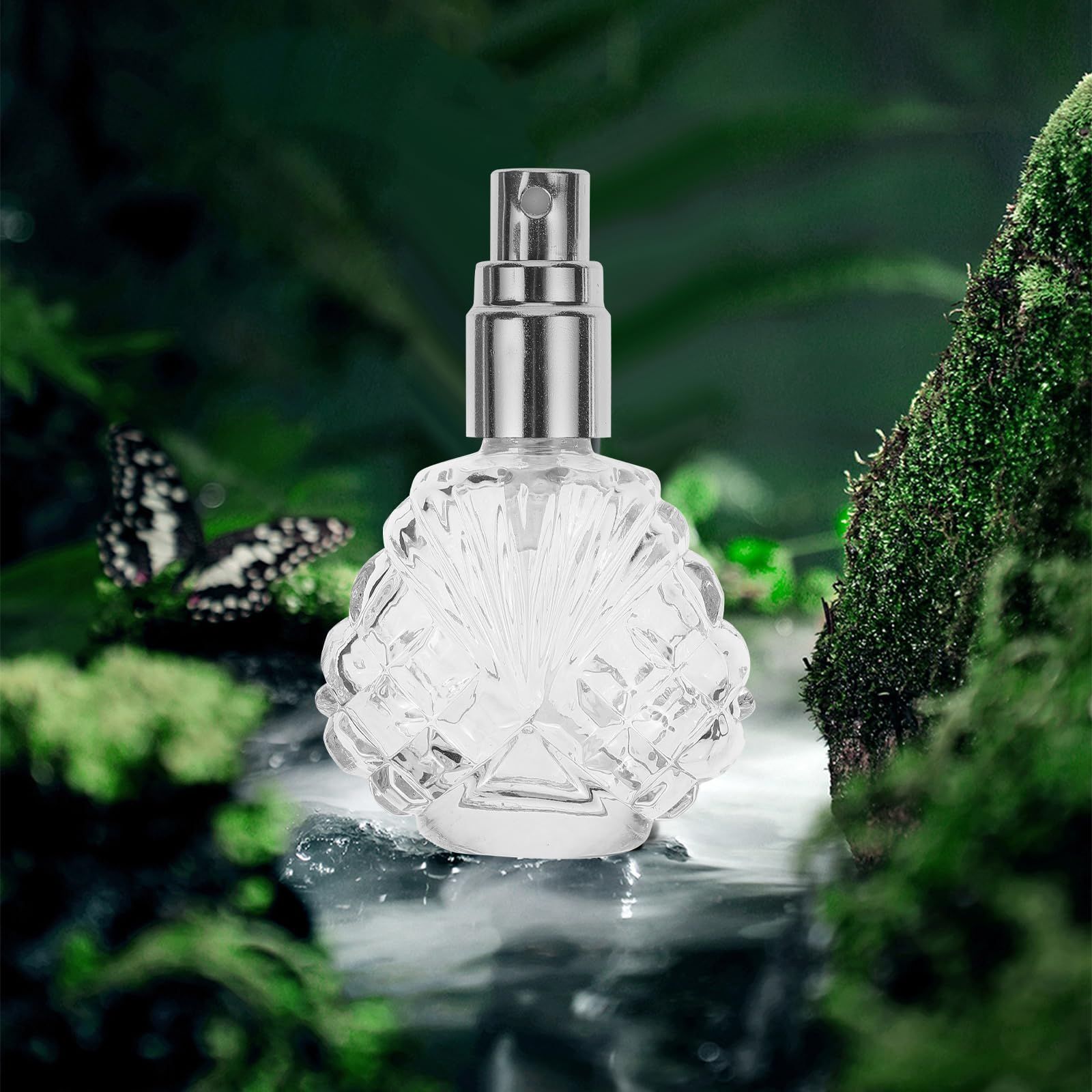 スポイトボトルグラス 30ml クリアピンク ローズゴールド ガラス製 詰替容器 化粧水 コスメ アロマ エッセンシャルオイル 精油 詰替 旅行おしゃれ 可愛いLESO