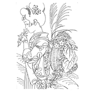 9月・10月の花 秋を彩る花・彼岸花 ひがんばな の簡単ぬりえ無料ぬりえ 家庭・保育・介護で使える！印刷して楽しめる塗り絵サイト「ぬりえん」