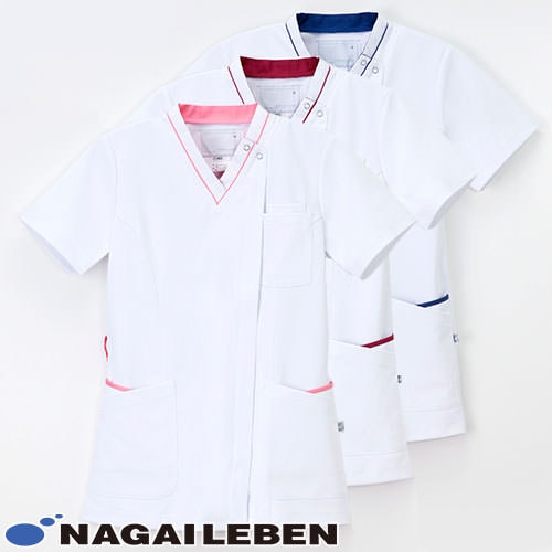 LX4177 ナガイレーベン ナースウェア スクラブ 男性用 半袖 PHSポケット 涼感素材 制菌加工 制電 吸水 防汚 透け防止NAGAILEBEN 医療用 看護師 介護 メンズ 男子 上衣 医務衣 白衣 ジャケット 白衣ネット本店