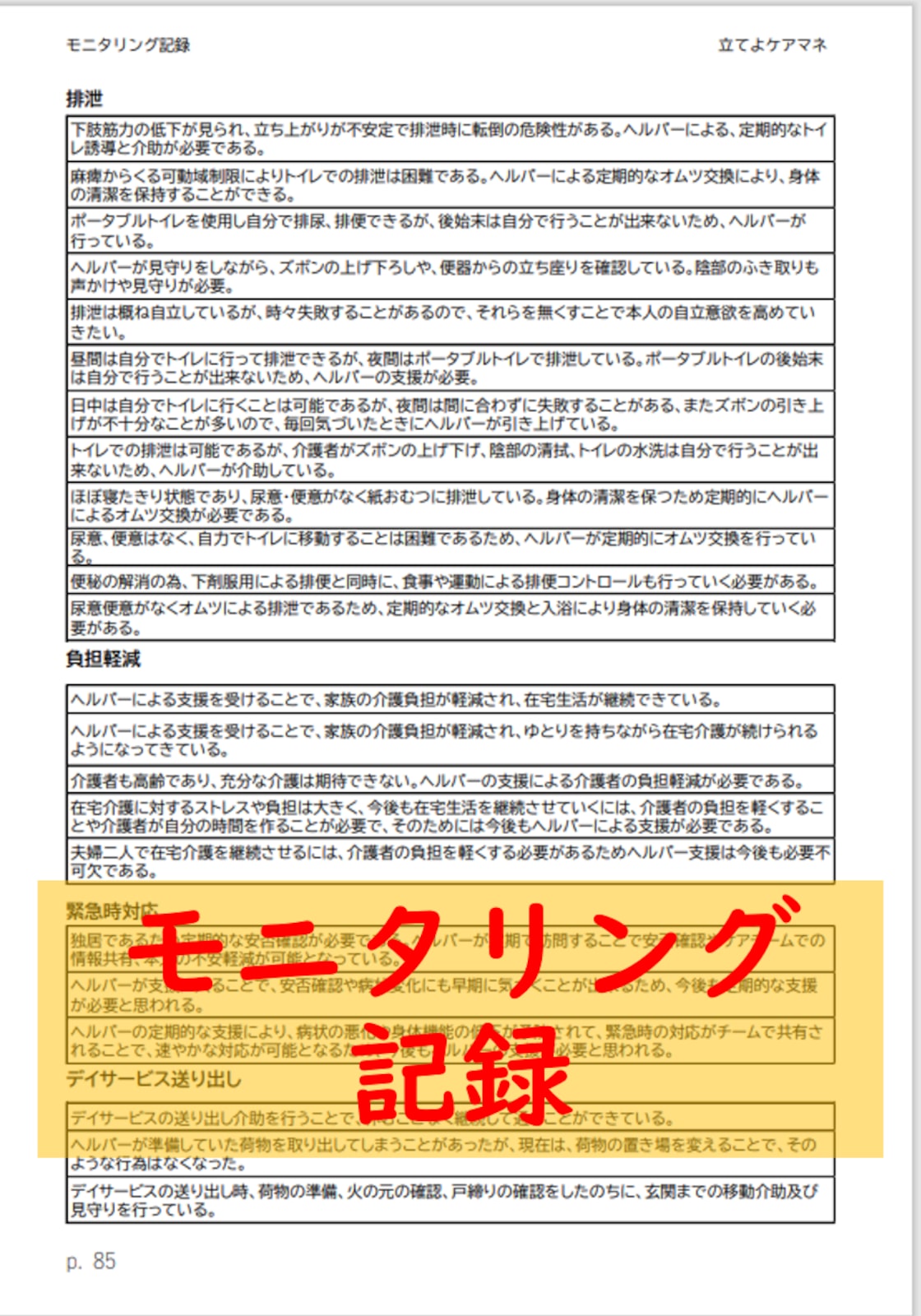 ケアマネ業務を円滑にする支援経過記録の書き方。何をどこまで記載する