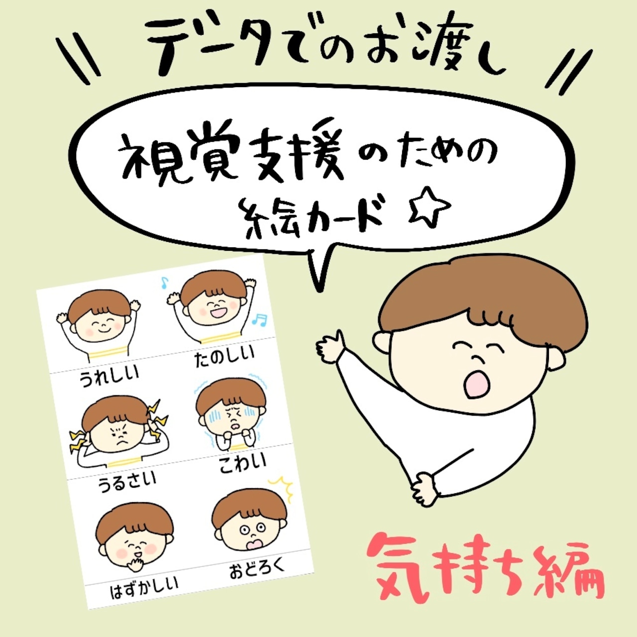 感情カード表情カード発達障害絵カード視覚支援療育知育意思表示カード