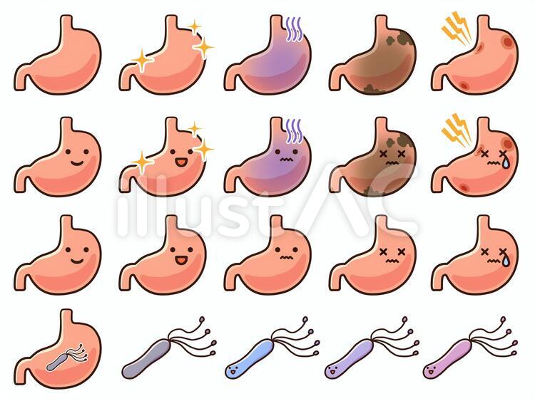 かわいいいいね！の胃のイラスト素材無料ダウンロード IllustCute