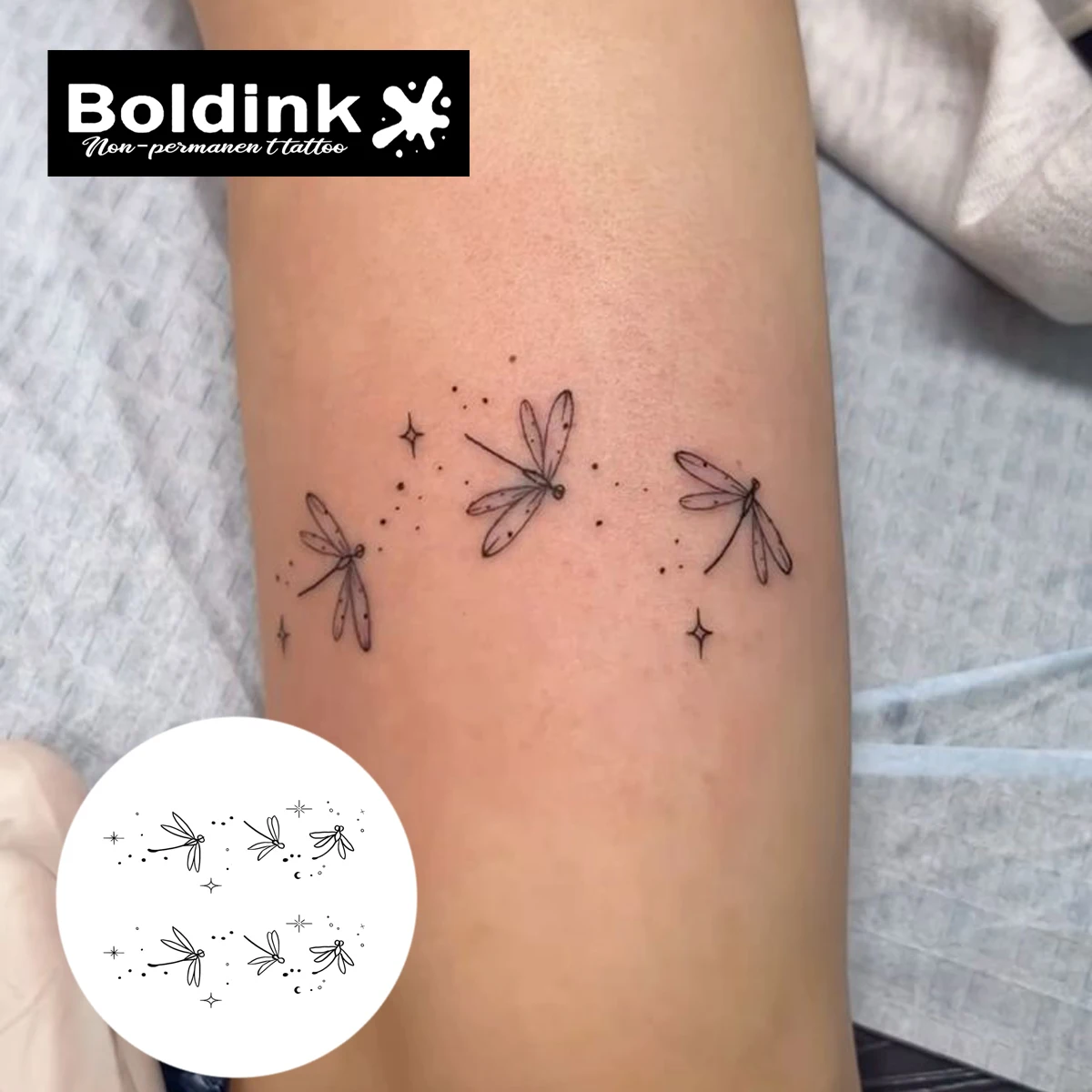 L97 ジャグアタトゥーシールLサイズ 2週間もつジャグアタトゥー トンボ 蜻蛉 - メルカリ