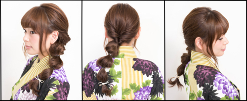 浴衣 前髪あり・なしでも流すのが簡単にできる髪型