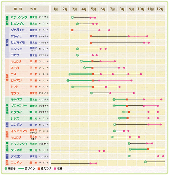 年間栽培計画 スケジュール の作り方菜園ラボ