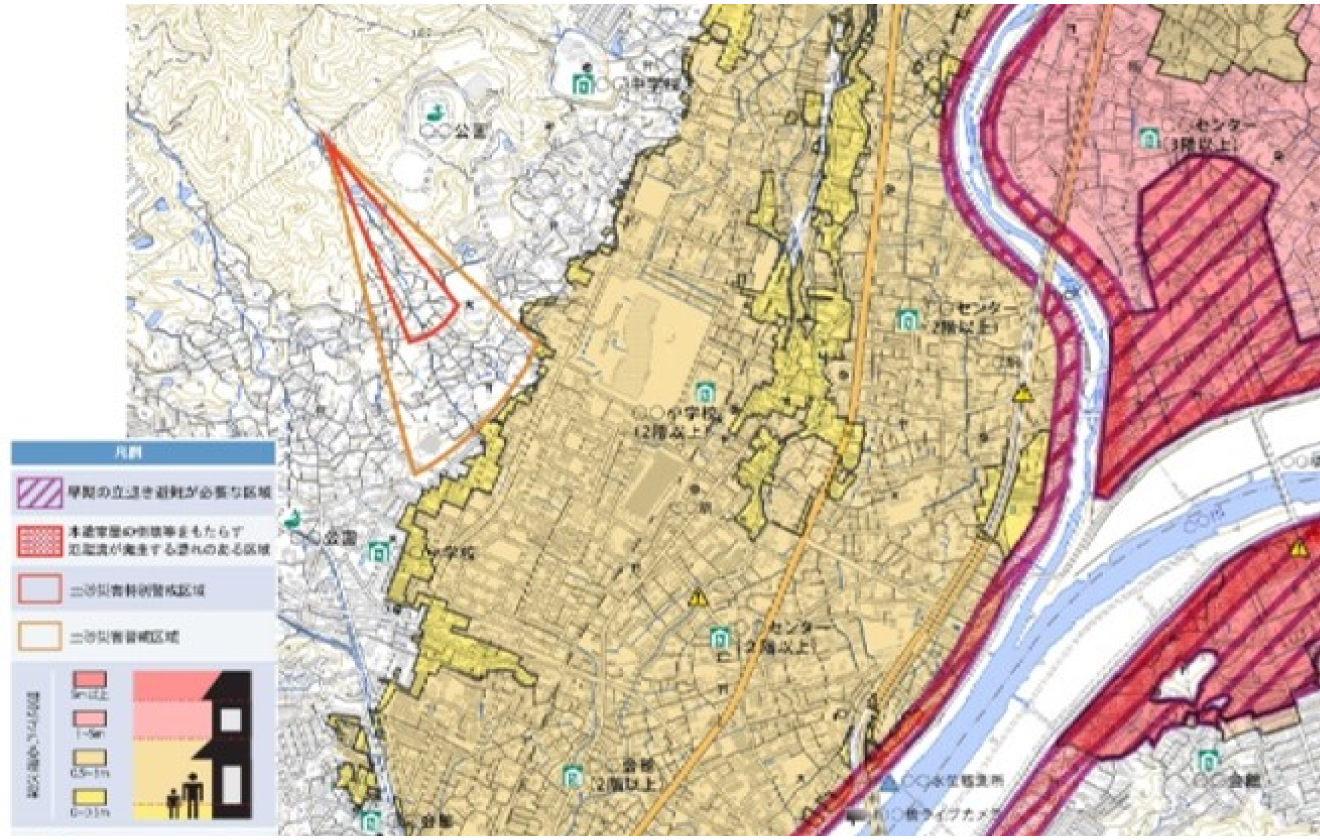 危険場所を記したハザードマップのアイコンイラスト - No: 22764266無料イラスト・フリー素材なら「イラストAC」