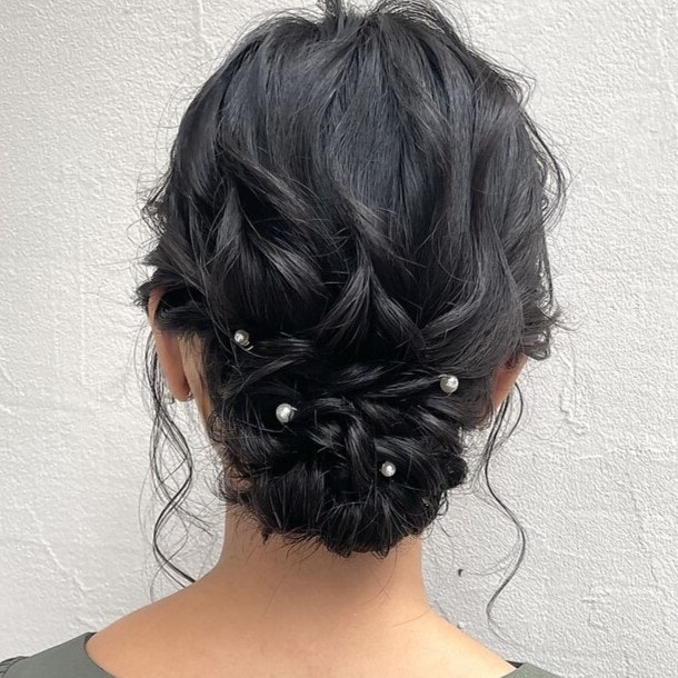 お葬式髪型 セミロングTikTok