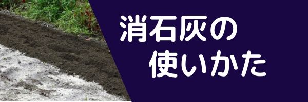 石灰の使い分け方 消石灰・苦土石灰・有機石灰 各石灰の特徴や必要な量について