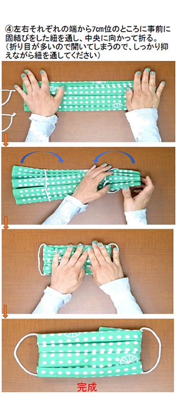 てぬぐいマスクキットでつくる縫わない手づくりマスク