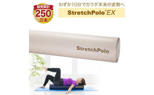 ストレッチポールを抱え笑顔の女性 10961000401 の写真・イラスト素材アマナイメージズ