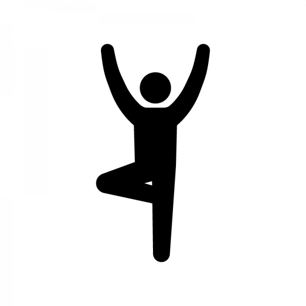 木のポーズのイラスト ヨガ