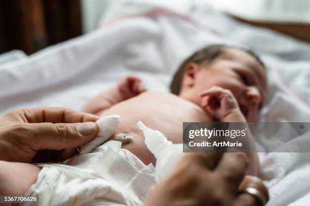 Vabean 8個 ベビー 乳児 へその緒 快適 調節可能 コットン ベリーバンド 保護用 出産祝い 0~12か月シンプル