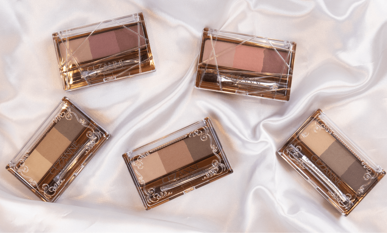 セザンヌ ノーズ&アイブロウパウダー紹介！ブルベ イエベ 黒髪に似合う色は？ファッションエッジ美容メディア