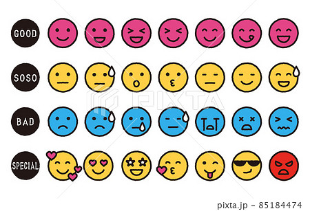 汗をかいて顔をにらむピクセルアート。レトロな画素絵文字で、青い玉の汗神経の黄色い顔。かわいい漫画のかわいいベクターソーシャルメディア汗 のアイコン。8ビットスタイルのハッピースウェット絵文字の黄色い笑顔。」のベクター画像素材 ロイヤリティフリー