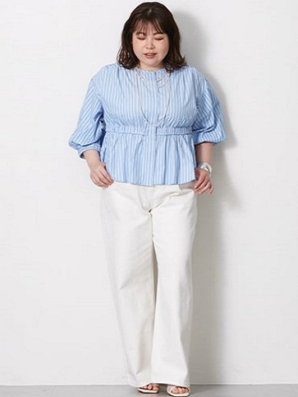 ぽっちゃり体型 太っているとTシャツが難しい！二の腕もお腹も背中も「着痩せできるTシャツ」の選び方、コーデのコツぽっちゃりエディターが実践！ 太っ ていても おしゃれしたい♡mi-mollet ミモレ明日の私へ、小さな一歩！ 1 2