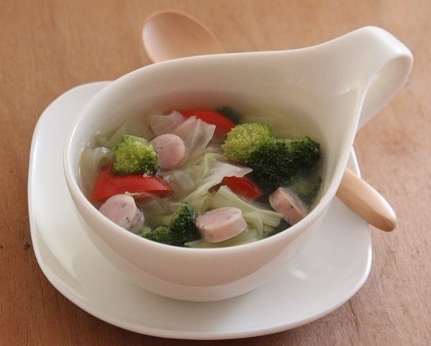 取り分け離乳食レシピ ソーセージとブロッコリーのスープ東京ガス ウチコト