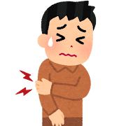 階段から落ちて怪我をする男性高齢者 その他高齢者の病気・怪我・事故 医療・病気 の無料イラスト介護アンテナ