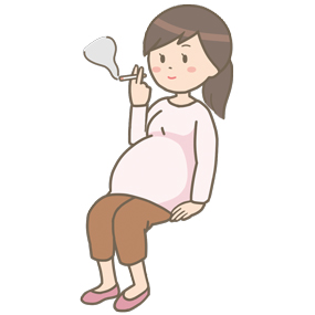 おしゃれかわいい妊婦のチェックシャツスタイルイラスト・フリー素材なら「シンテリ」