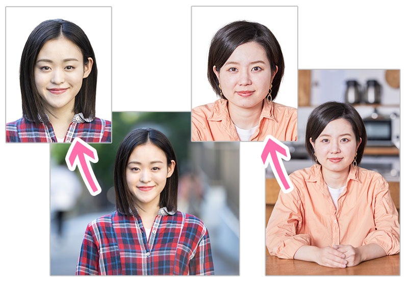 証明写真の背景を白に変更スマホとコンビニで作る証明写真