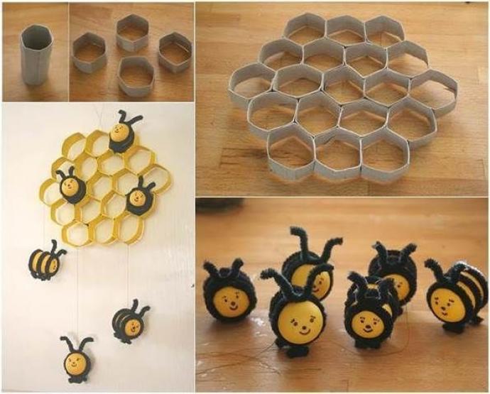 はち ハチ 蜂 みつばち ミツバチ 春 3月 4月 製作 製作キット 保育 壁面