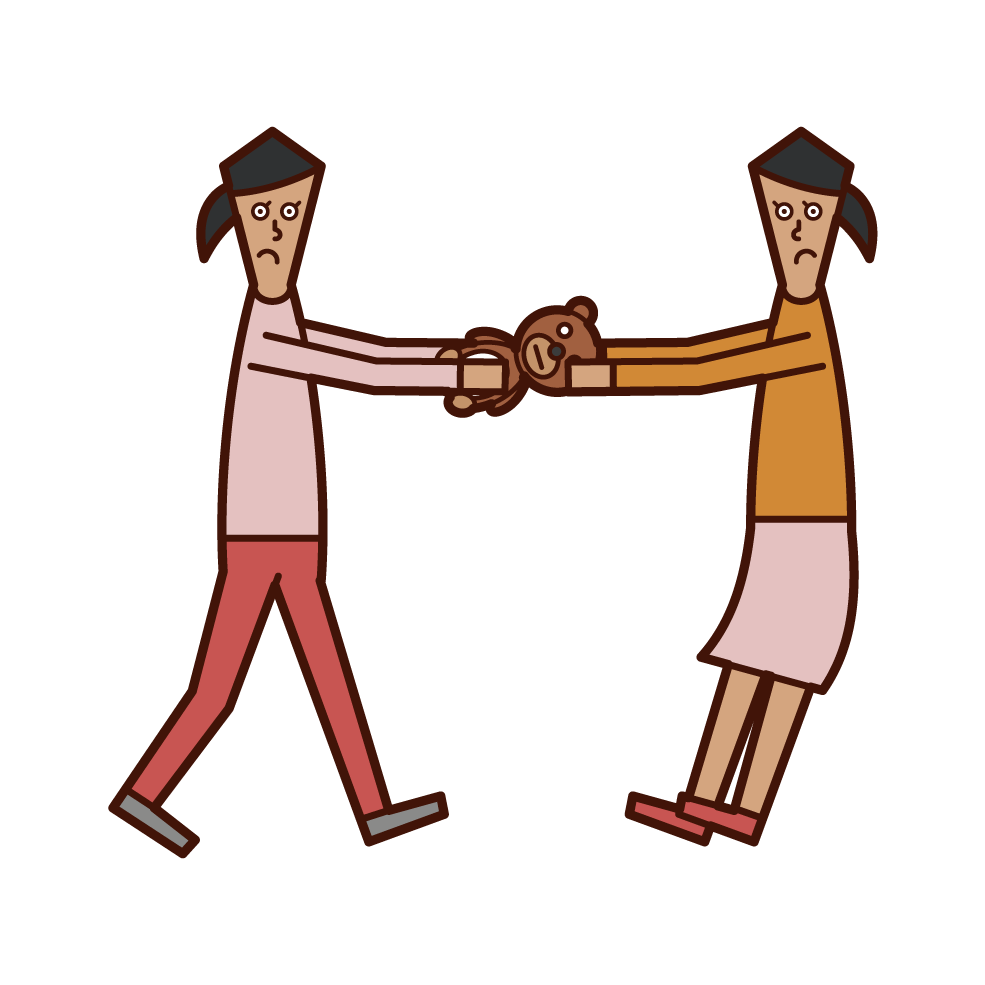 対峙する女子高校生の写真素材FYI01220949