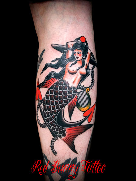 オールドスクールの髭を生やした船乗りのタトゥーデザイン – Tattoos Wizard Designs