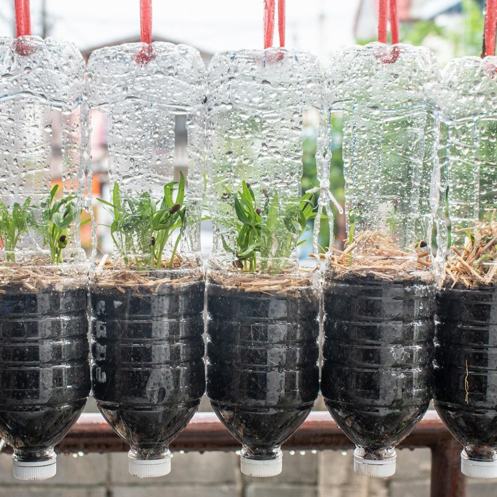 狭い空間活用！ペットボトルプランター タワー型 の作り方。 : ぽかぽかびより 過去ログ・お知らせPowered by ライブドアブログ