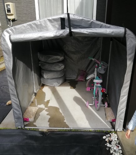 防水サイクルハウス 94cm1~2台用楽天市場 サイクルハウス 2台 台風