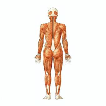 色塗りできる筋肉 上半身 のイラストぬれよん-ぬれるフリーイラスト