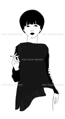 たばこを持つ手。ベクトル フラット漫画イラストロイヤリティフリーのベクター素材FreeImages