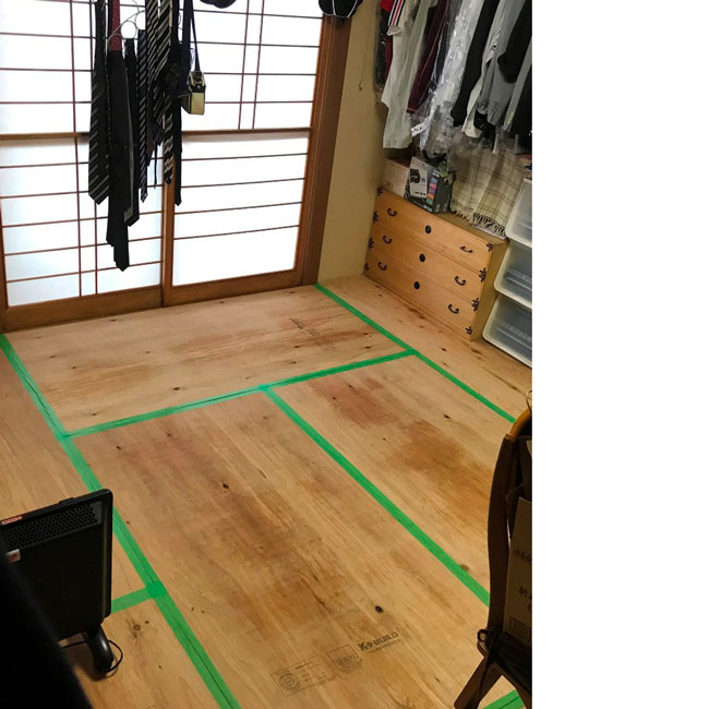 ご自宅の和室をジム化 個人様 天然ゴムマットの使用事例写真お客様の使用事例を集めましたゴムの木カフェゴムシート.com