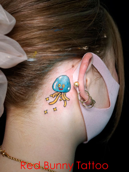 今回は耳裏に月を彫らせていただきました！ またお待ちしてます！福島県会津タトゥーモニター募集中