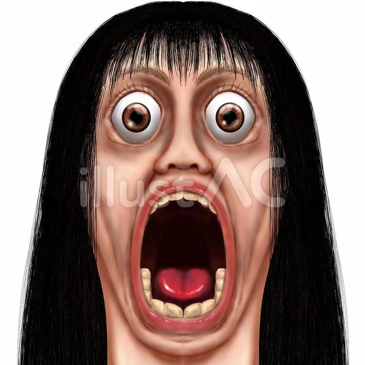 窓の外から覗く睨む怖い女の子 の Stock イラストAdobe Stock