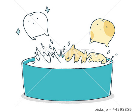 プロの歯のホワイトニング、漫画の健康と黄色の歯、ベクトルイラスト。医療イラスト-歯科医療Premiumベクトル素材