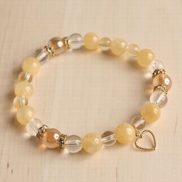 Golden Aura Quarts・Fullerene・ゴールデンオーラ水晶AAA6mm・フラーレンオブジェ 金運UP効果bottega.t