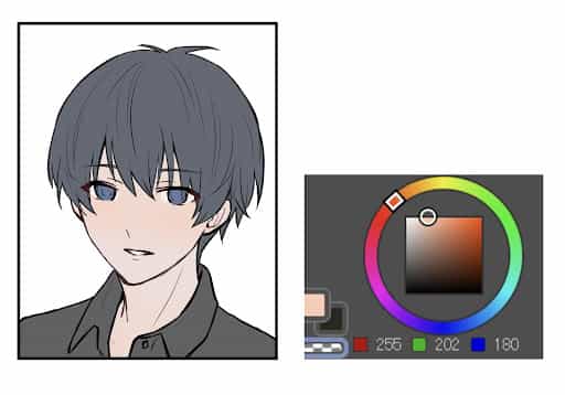 6.彩色①肌の塗り 