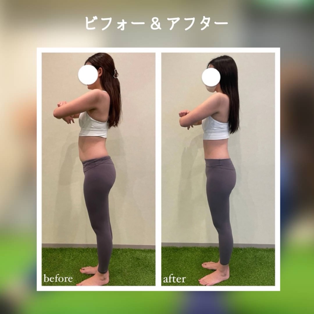 子育てや家事と両立しての2ヶ月ダイエットビフォーアフター 体重：-1.75kg、体脂肪率：-3.0% 福岡のパーソナルジム・ピラティスブログ「 ダイエットは明日から」