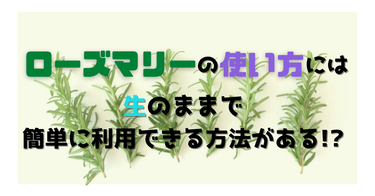 ローズマリーのチンキに初挑戦