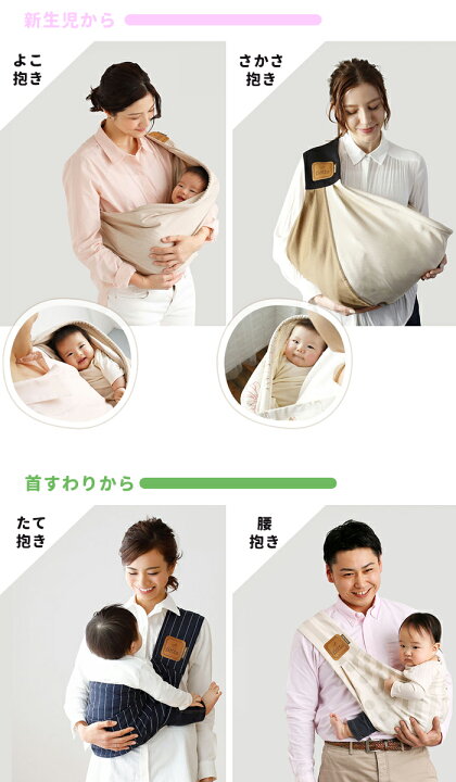 Amazon.co.jp:ケラッタu-sling ベビースリング 新生児 から成長に合わせて使える6WAY 抱っこひも 横抱きc.モダングレー: ベビー&マタニティ